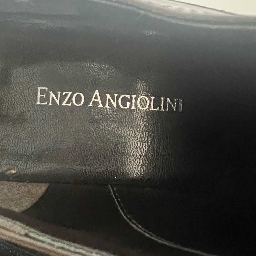 Enzo Angiolini Ea Flexo Leather Lace Up Block Heel Shies Sz8.5 Brown Academia - Picture 5 of 15